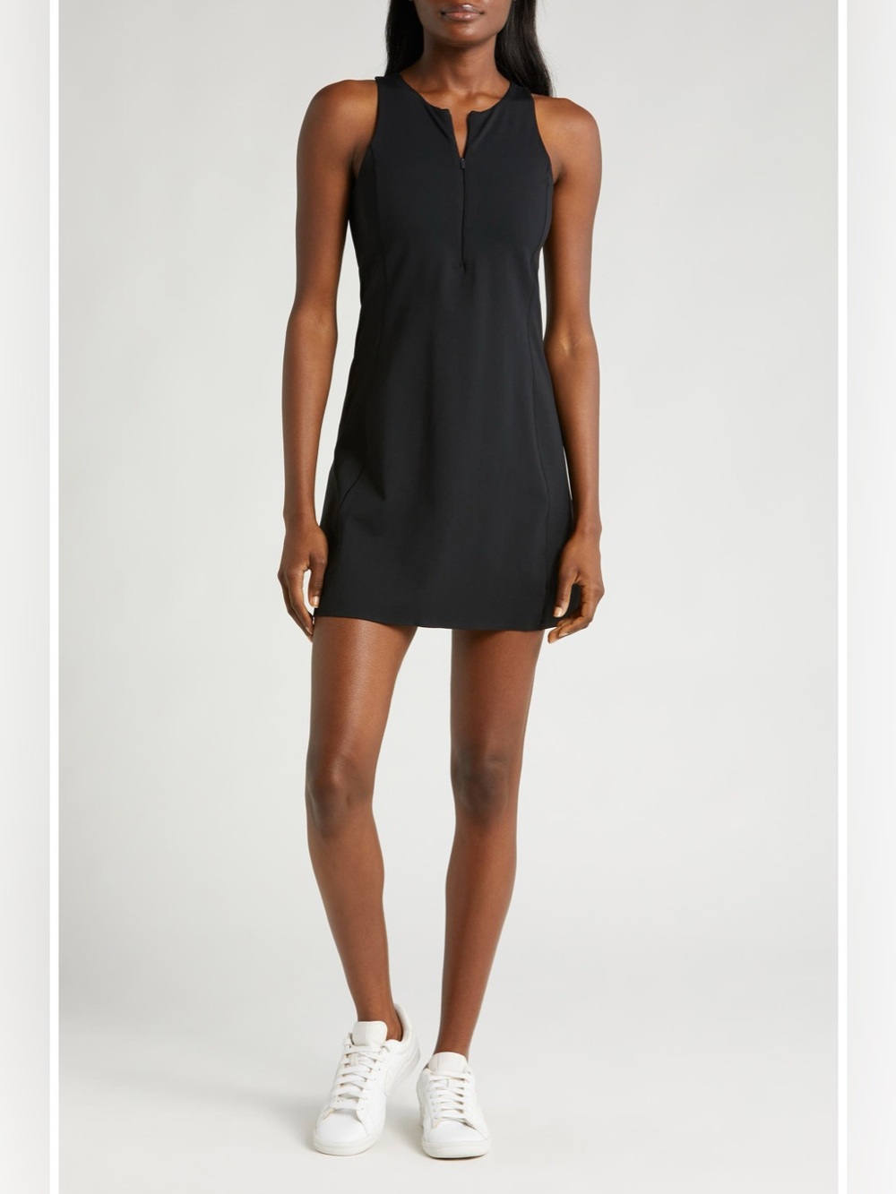 SPANX Get Moving Zip Front Dress Plus Size 1X Black Built In Shaper Athletic